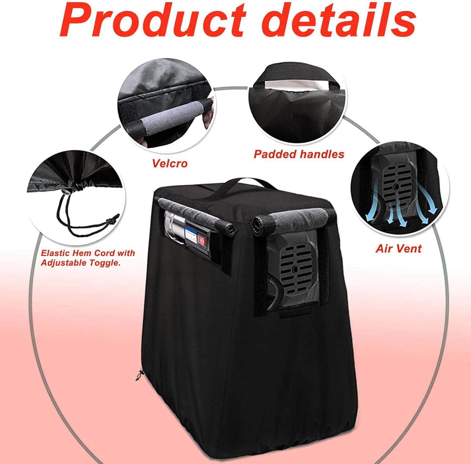 Well Pump Covers for outside - Shallow Welll Pumpp Rcoverr | Oxford Cloth Waterproof Shield | 29 X 19 Inch Water Booster Pummp | Weell Pumppp Shieldd | Protective Cover with Handle | Home Outdoor image number 2