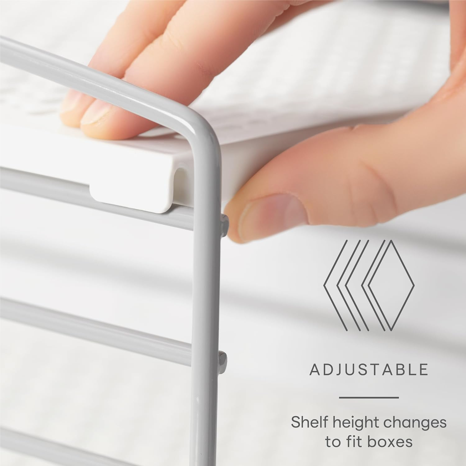 Youcopia Upspace Cabinet Box Organizer, Adjustable Kitchen and Pantry Shelf for Plastic Wrap and Foil Storage, Large image number 3