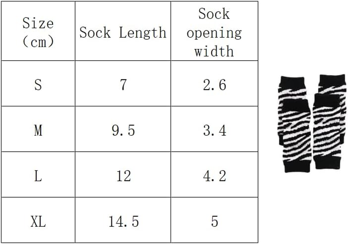 1 Set Dog Socks Dog Leg Warmers Adorable Dog Socks Zebra Elastic Socks for Dog Portable Dog Leg Protectors Dog Leg Sleeve Washable Pet Socks Leggings Breathable Cotton (Style 1, L) image number 4