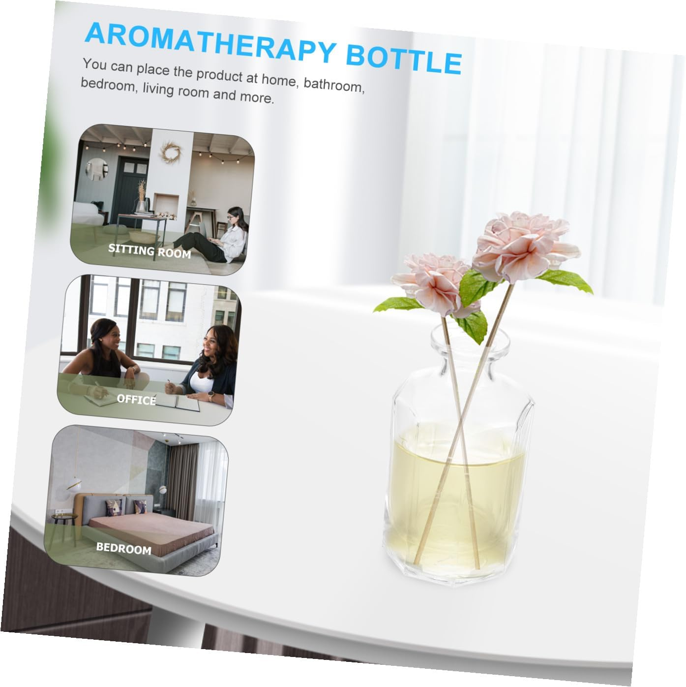 2Pcs Essential Oil Diffuser Home Fragrance Perfume Bottles Aroma Bottle for Home Decor