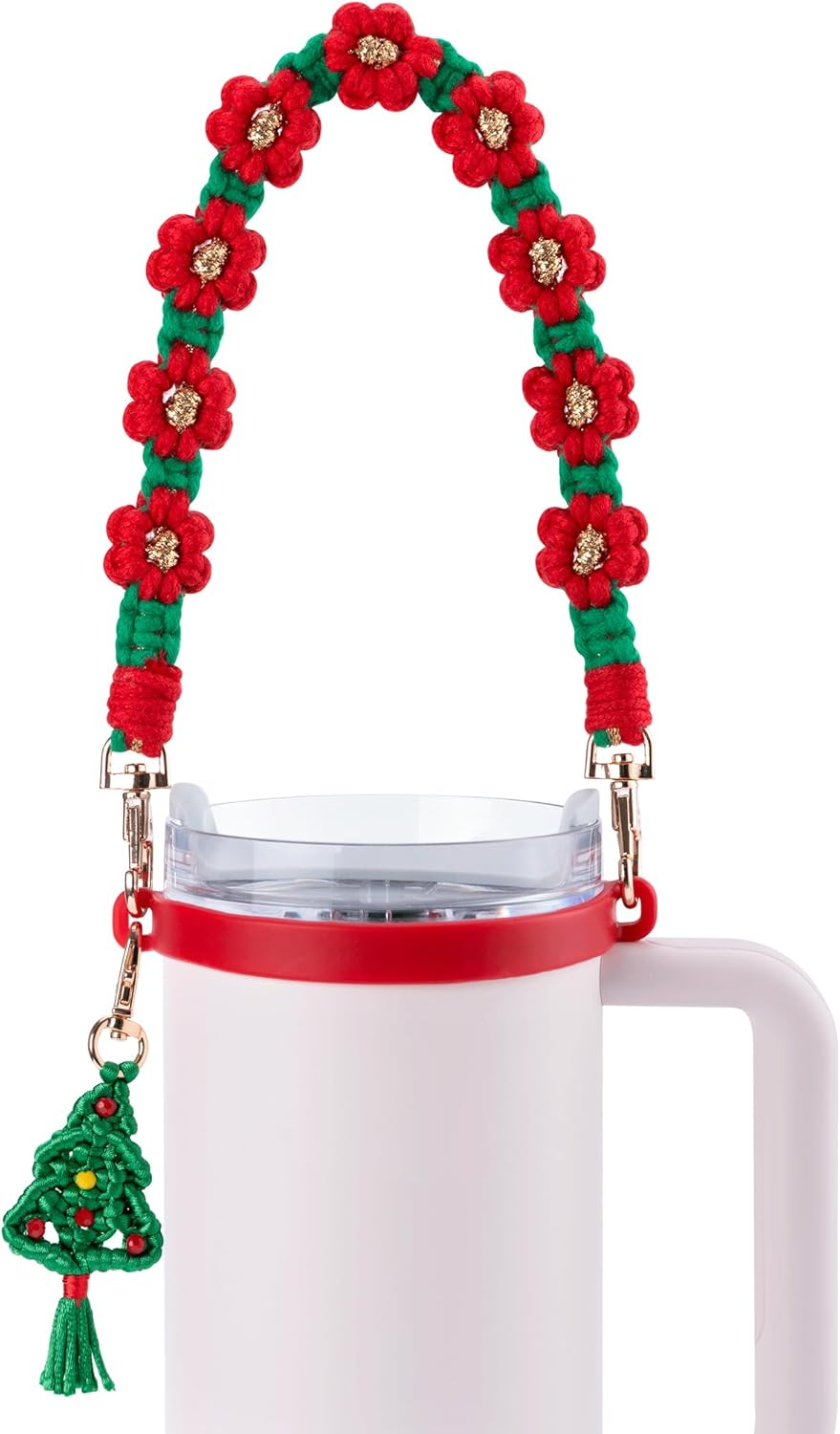 Bluwing Water Bottle Handle with Strap Compatible with Owala, Stanley Cup, Hydro Flask - Fits Most 12-40Oz Bottles