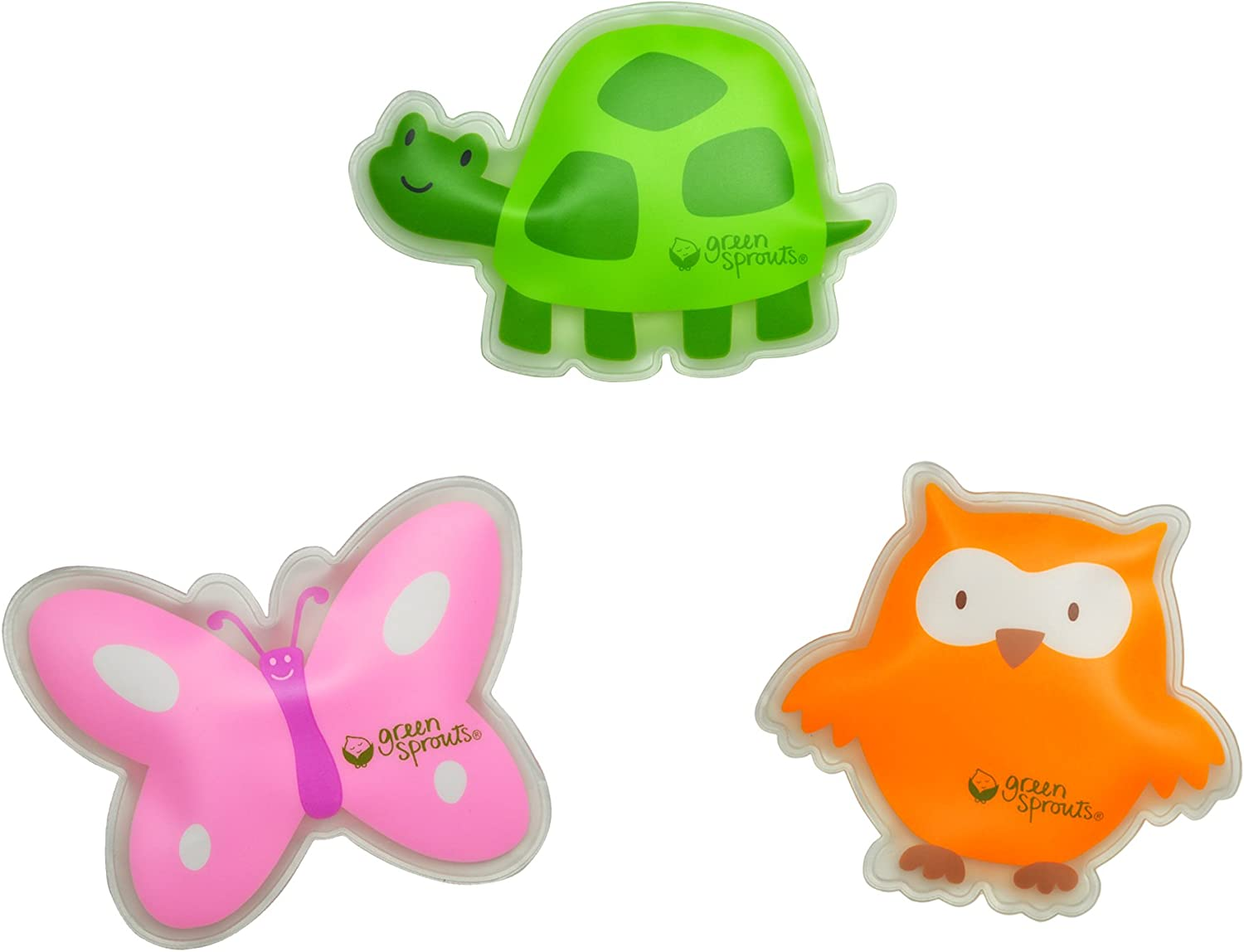 Green Sprouts Cool Calm Press | Soothes Aches, Bumps, & Bruises with Cold Therapy | Filled with Non-Toxic Gel, Flexible When Frozen, Reusable