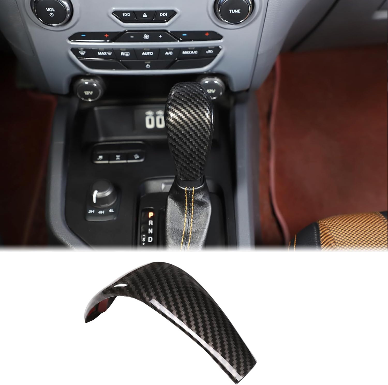 Car Shifter Gear Hand Brake Trim Cover Compatible with Ford Ranger 2015-2018