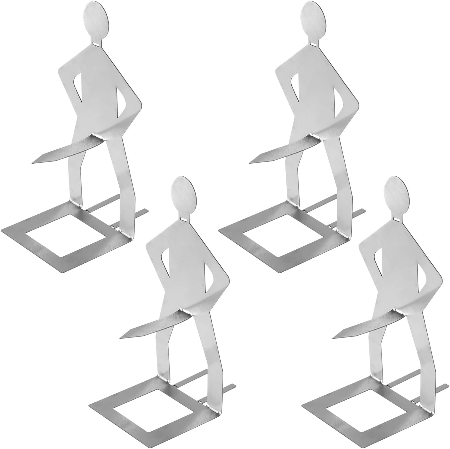 4Pcs Funny BBQ Hot Dog Holder, Stainless Steel Man Shape Sausage Roasters Stand Sticks Portable Novelty Barbecue Grill Accessories for Camping Outdoor Picnic Kitchen image number 4