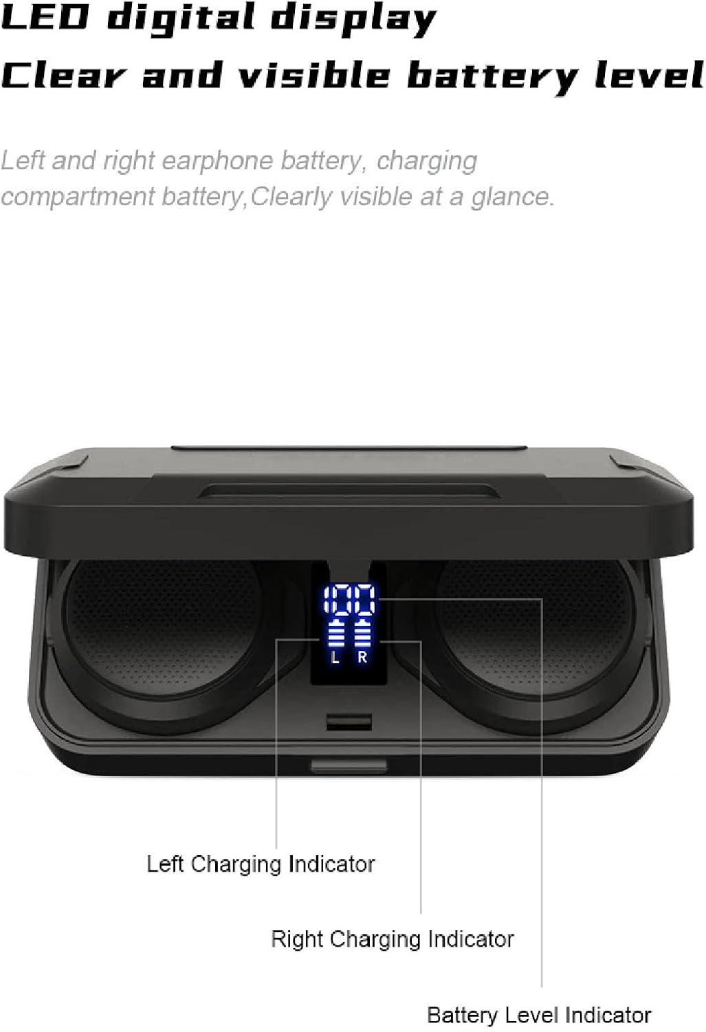 Sustvita Bluetooth Helmet Speaker with Active Noise Cancellation, 50 Hours Audio from a 1900Mah Charging Case, a Motorcycle Bluetooth Headset for Most Helmets image number 1