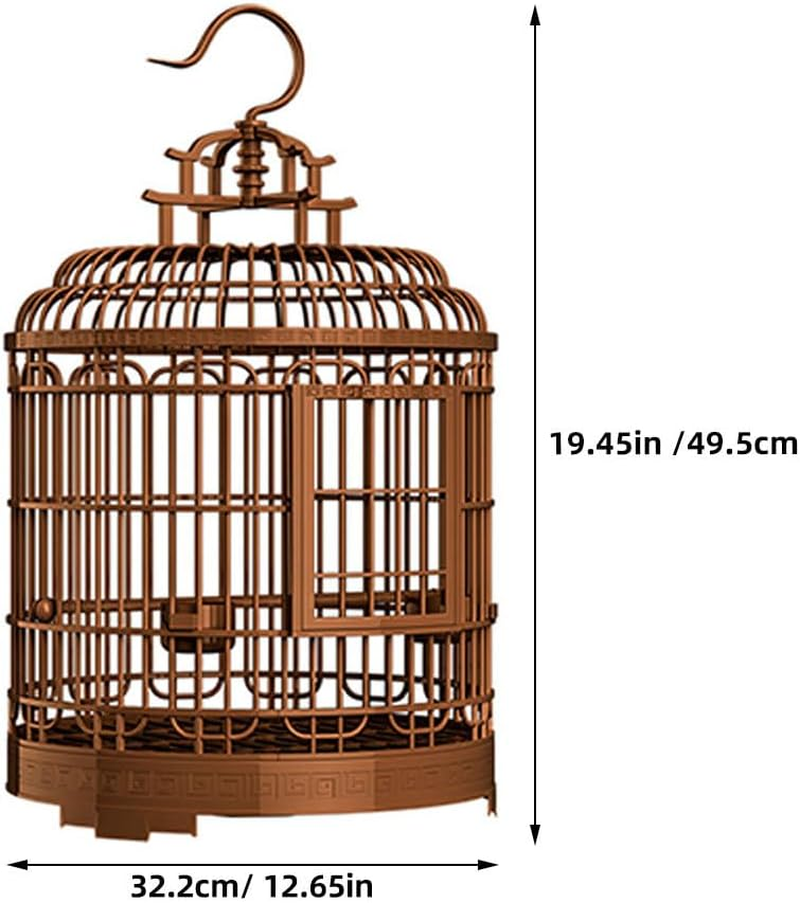 Ibasenice Large Portable Bird Cage Vintage Style Travel Carrier for Budgies Cockatiels Parakeets with Spacious Design and Easy Clean Base for Home and Outdoors image number 6