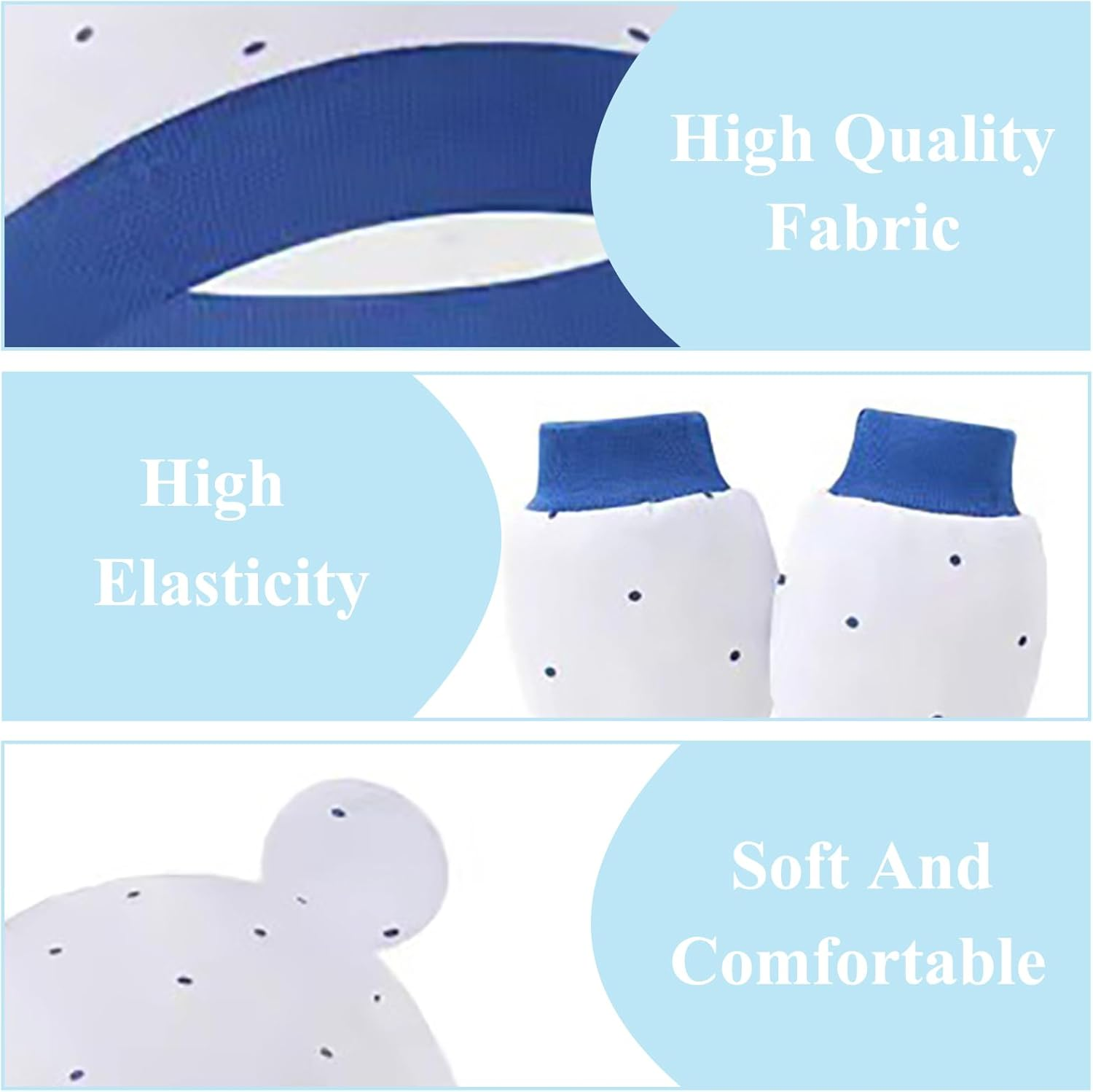 Cotton Baby Mittens Hats Socks - anti Scratch Baby Girl Boys Mittens 15 Pack Hands Gloves Infant Caps Socks for 0-6 Months