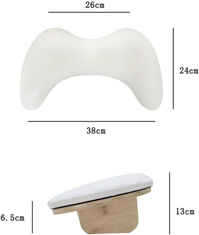 U-Shaped Arm Rest for Nails Tech,Professional Soft PU Leather Hand Cushion with Wood Legs,Nail Hand Rest for Nail Tech Must Haves,Comfortable Ergonomic Arm Support for Gel Polish,Nail Art image number 1