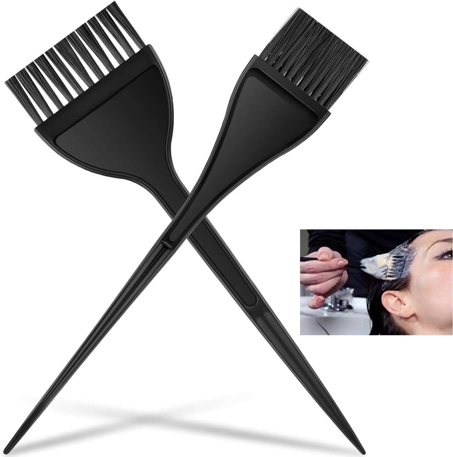 Pack of 2 Hair Colouring Brushes, Hair Colouring Tools for DIY Hair Colouring, Salon Hair Colouring image number 5