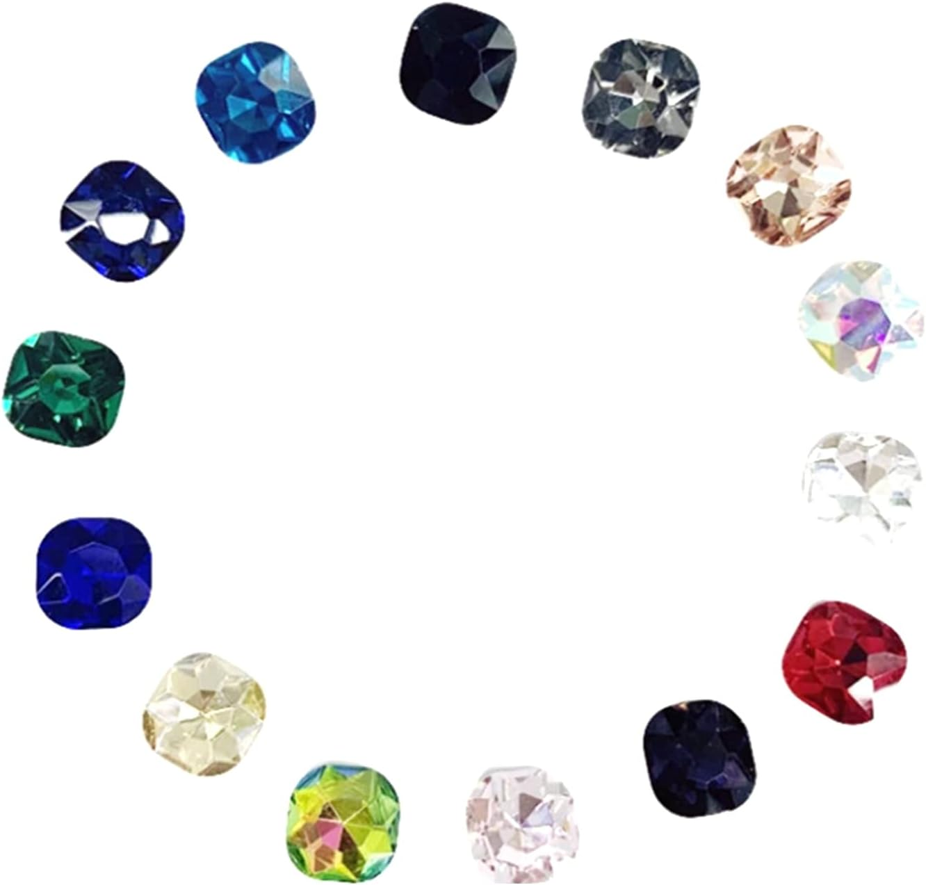 50 Grains Nail Art Rhinestone Flat-Back Rhinestone Super Flash Nail Decoration DIY Color Purple Bagua Shaped Crystal image number 1