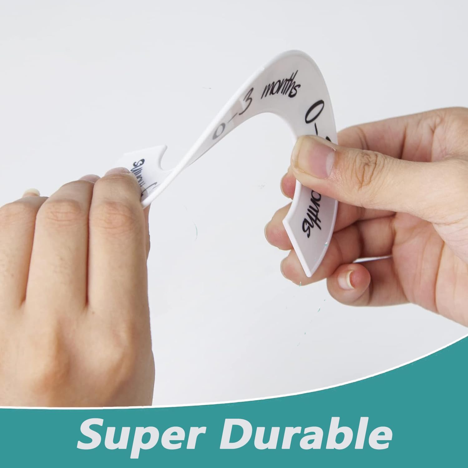 Baby Closet Dividers, 9 PCS Clothes Organizer Rack Size Dividers, Wardrobe round Hangers Label Closet Organizer for Nursery Baby Toddler Clothes Size Age Dividers Fits 1.5" Rod image number 4