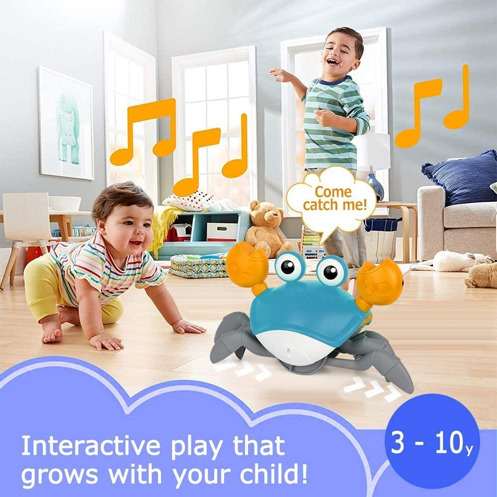 Crawling Crab Baby Toy| Infant Electronic Light up Crab Crawling Toys with Music and Lights for Kids | Baby Interactive Toys | Electronic Pet Toys for Boys and Girls Learning image number 5