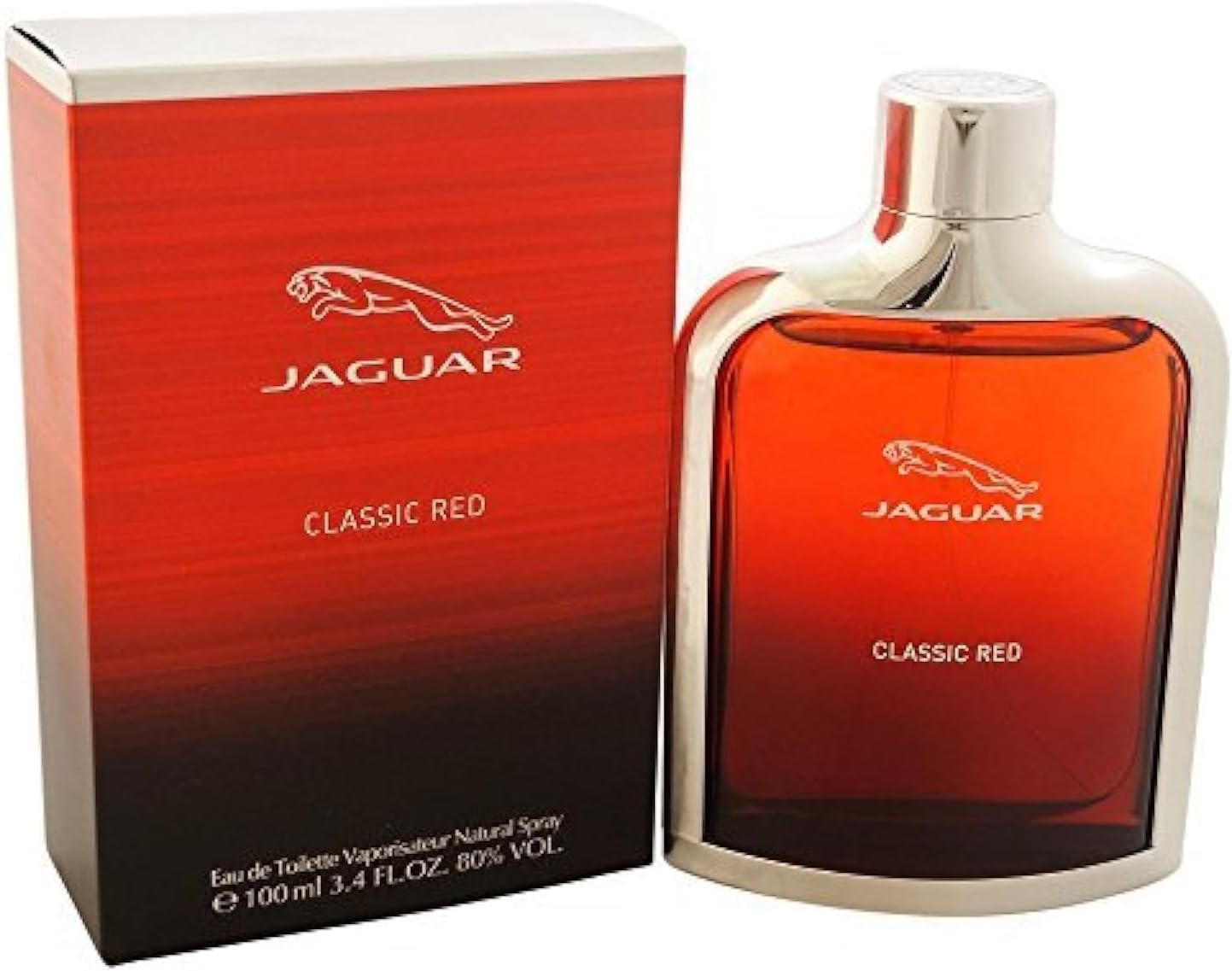 Jaguar Classic Red Eau De Toilette Spray for Men, 3.4 Ounce (Pack of 7)