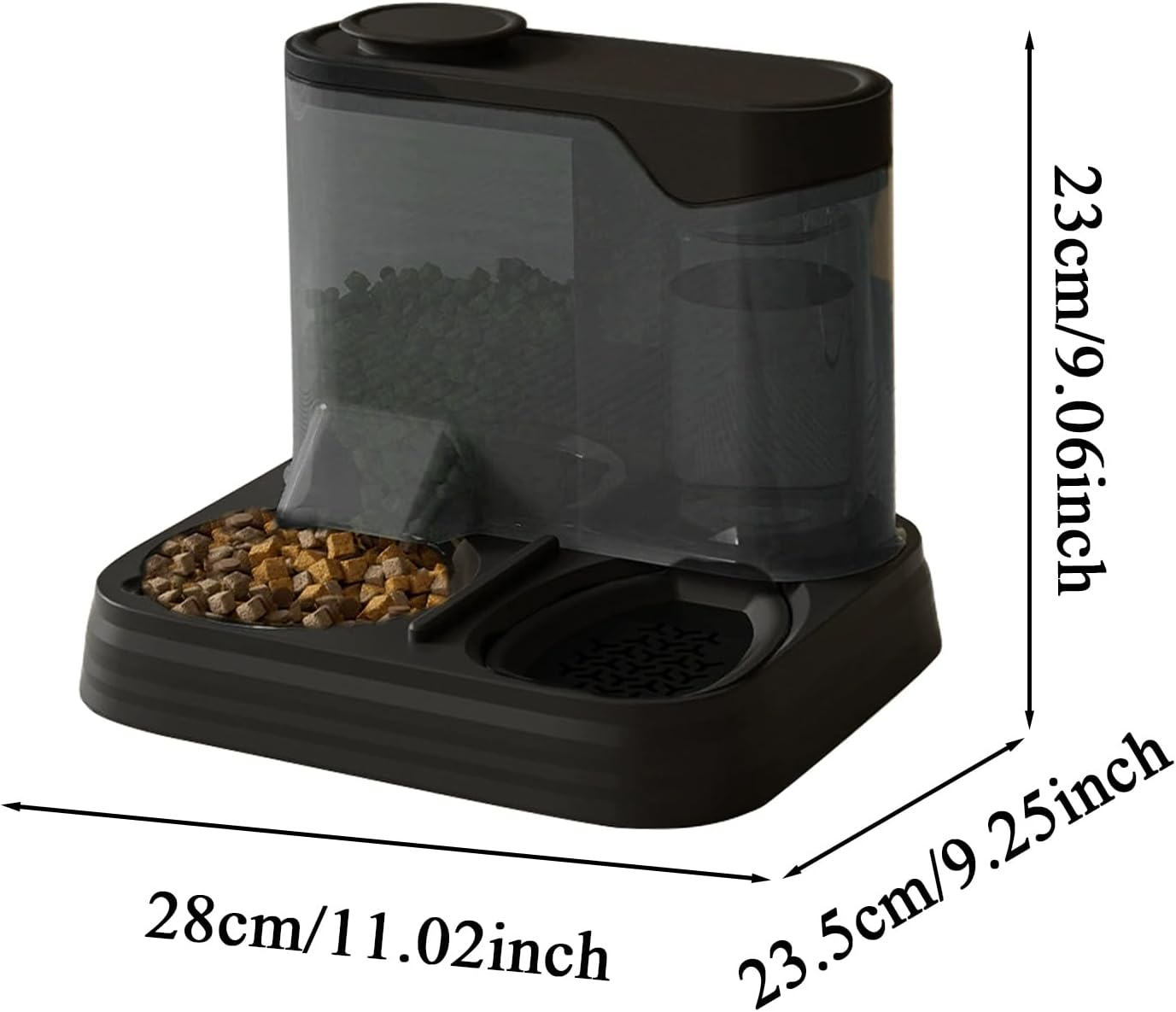 G Ravity Cat Feeder, Pet Feeder and Water Dispenser Set, Automatic Dog Feeder and Dog Water Dispenser, 30X25X23Cm, Durable and Safe Materials Easy to Clean for Home image number 1