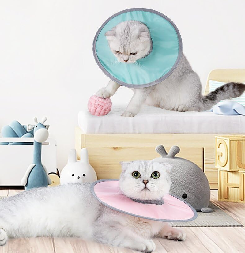 1Pc Dog Neck Cone Collar, Cat Recovery Collar Adjustable Cat Neck Protective Collar,Adjustable Pet Protective Collar Dog Recovery Collar, M Size, Pink