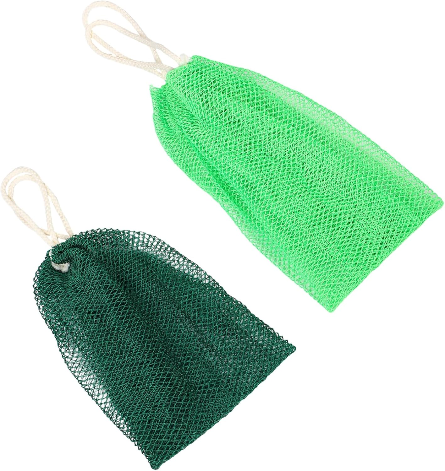 UTHCLO 2Pcs African Net Bath Sponge: Exfoliating Shower Back Scrubber - Long African Exfoliating Net Washcloth Bath Sponge for Women Men image number 4