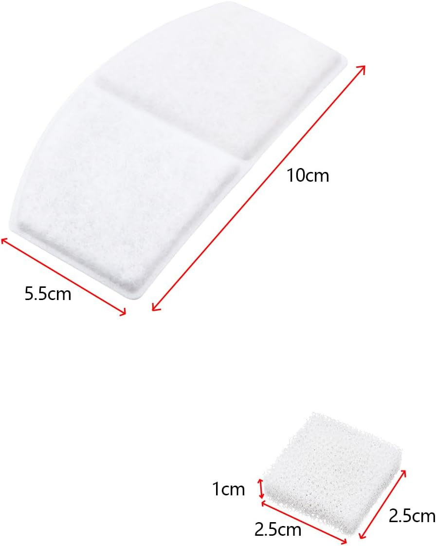 Pack of 6 Filter for Pet Fountain, Replacement Filter for Cat Fountain, Suitable for Wireless 2.8 L/95 Oz Water Fountain, Drinking Water Dispenser for Pets image number 2