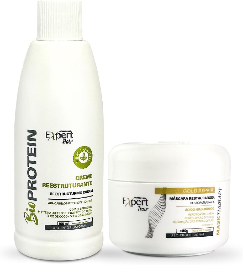 Expert Hair Kit: Bio Protein Restructuring Mask & Gold Restorative Treatment image number 1
