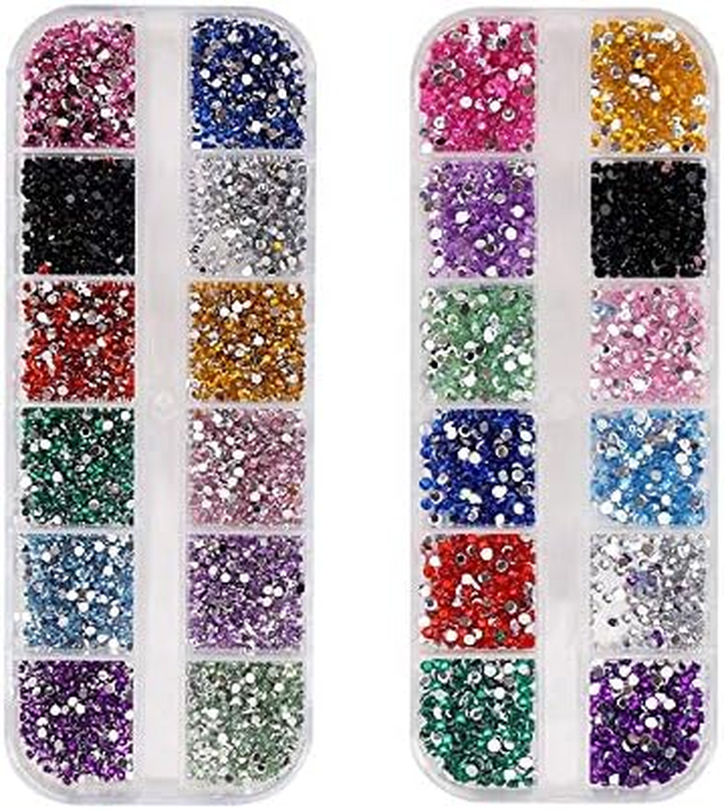 Nail Rhinestones with Dotting Pen Flat Bottom round Colorful Glitters with Hard Case DIY Nail Art Decorations 1.5Mm 2.0Mm Zhengpingpai image number 3