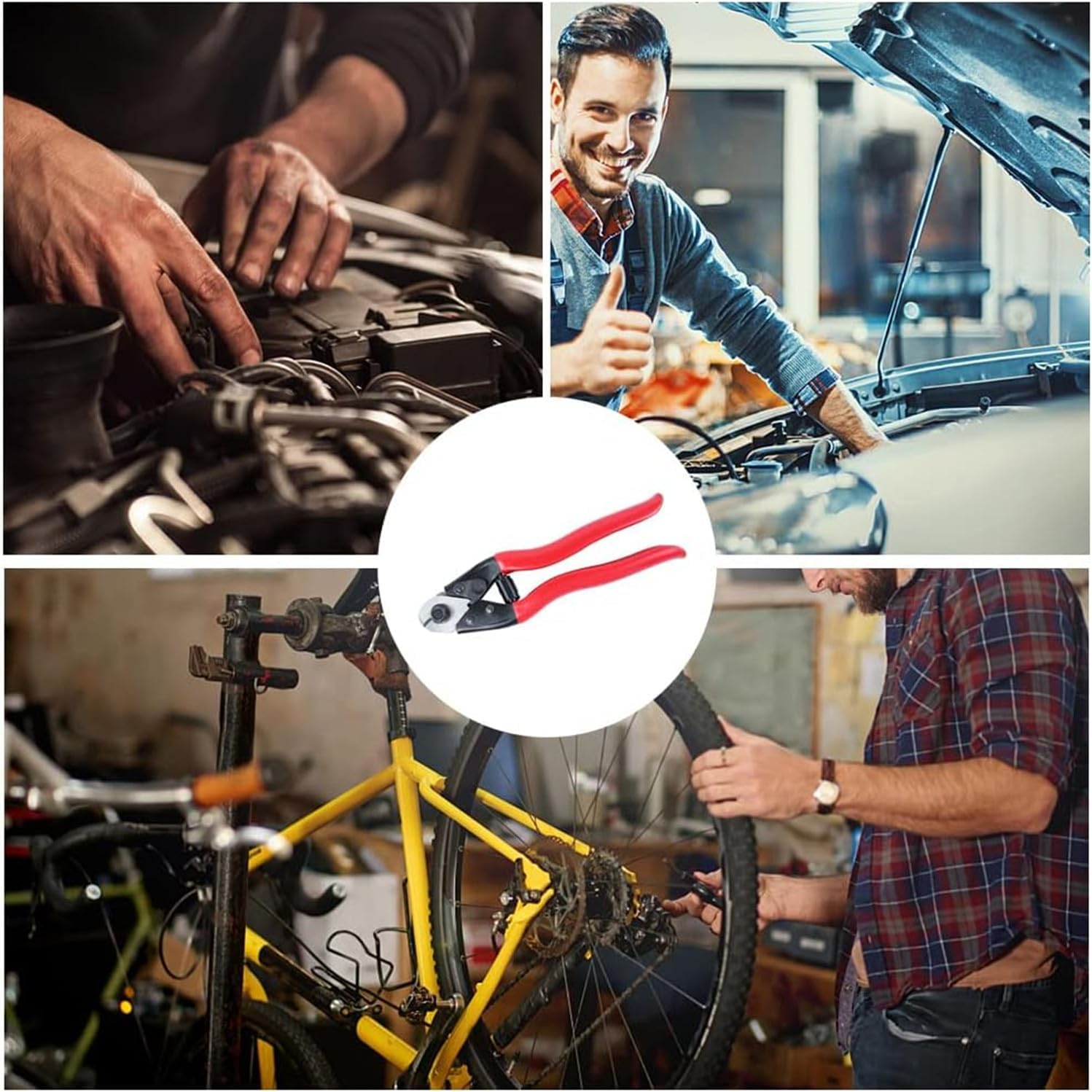 JCZD Cable Cutter Wire Rope Heavy Duty Stainless Steel Wire Cutters Wire Rope Cutter for up to 5/32" Hard Steel Cable Wire Rope and Bike Spring Wire image number 4