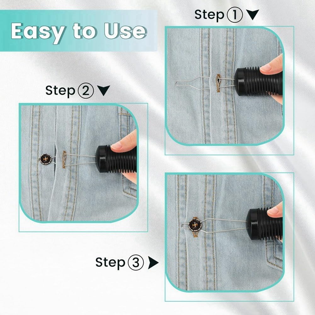 2Pcs Button Helper Tool Button Hook Tool Dress Zipper Pull Helper with Non-Slip Grips to Help with Shirts, Coats, Button Hook Aids for the Elderly and Arthritic