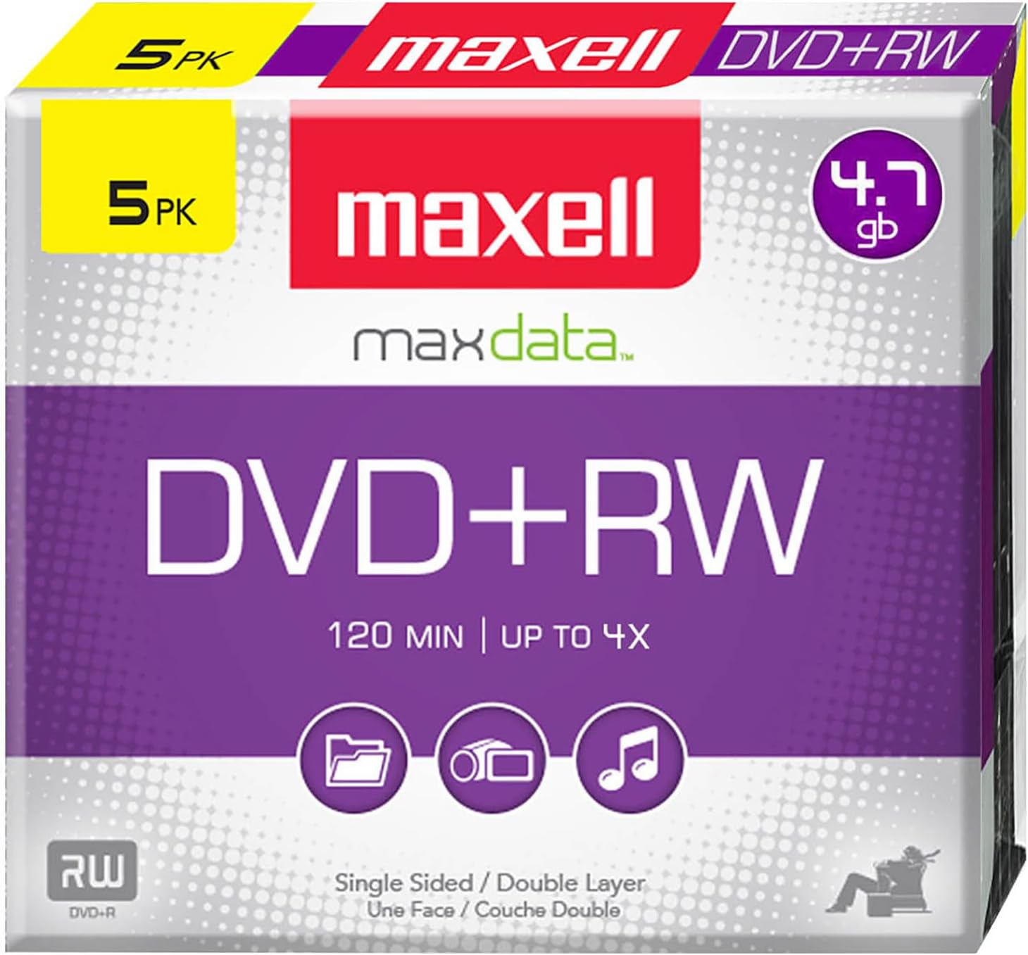 Maxell 634045 4.7Gb Dvd+Rw Disc Slim Jewel image number 4