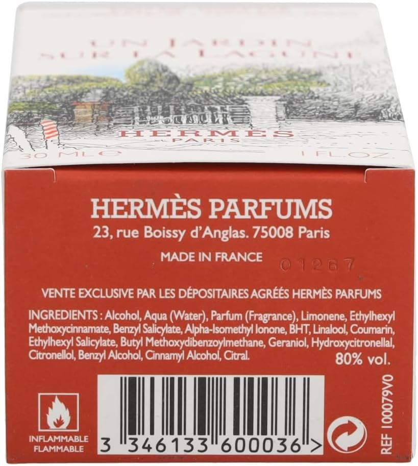 Hermes Un Jardin Sur La Lagune Eau De Toilette Spray for Women 30 Ml