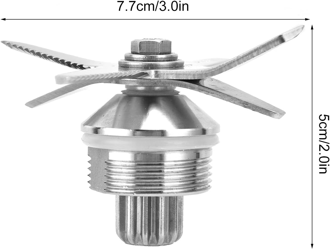 Blender Blade Assembly, Premium Stainless Steel Blender Replacement Parts, 6 Fins Juicer Extractor Blade Compatible with Vitamix & Biolomix Blender Standard Containers image number 2