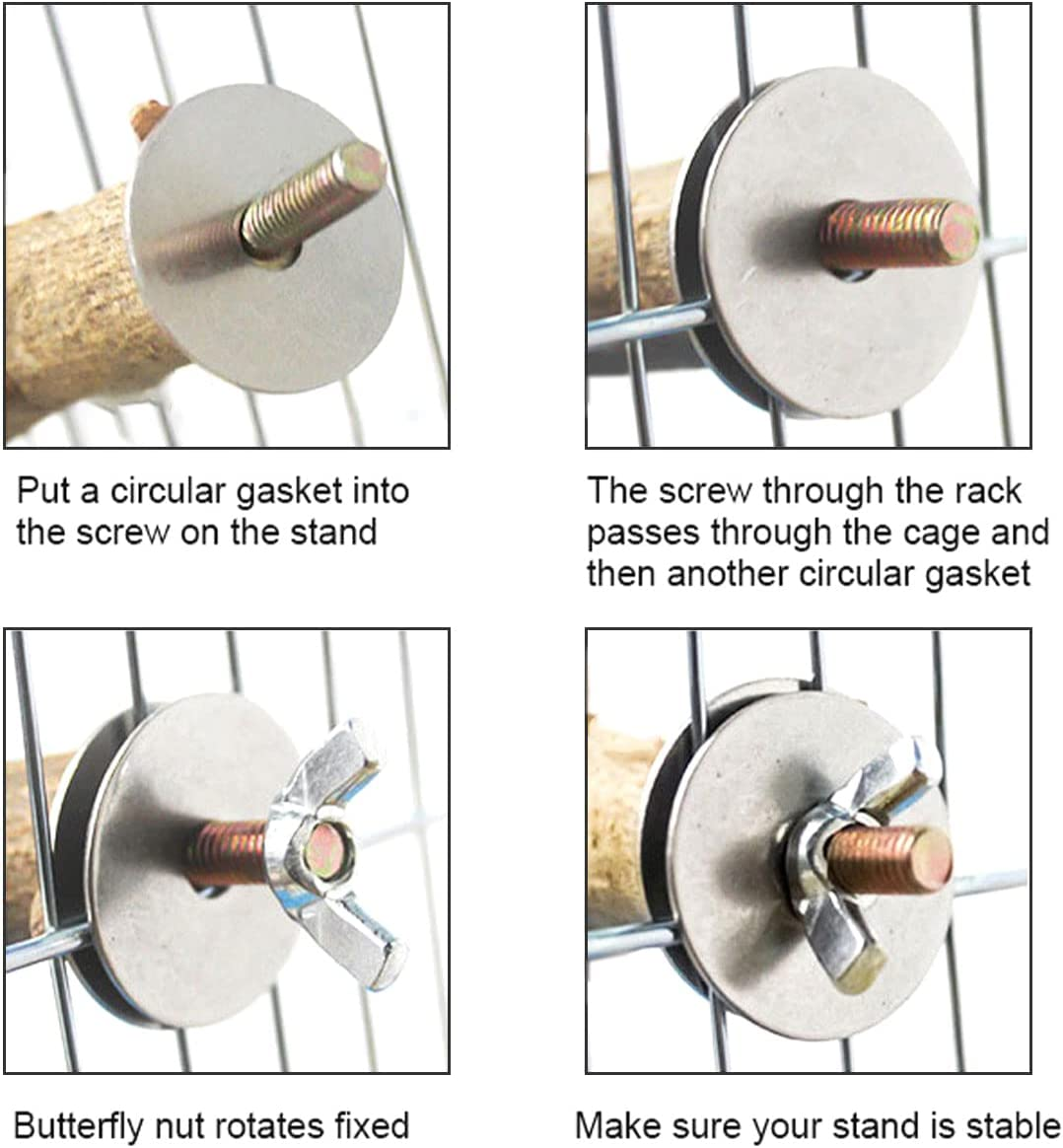 2/10Pcs Parrot Bird Perches Natural Wood Bird Stand Platform Wooden Exercise Climbing Paw Grinding Toy Birdcage Accessories(2Pc) image number 4