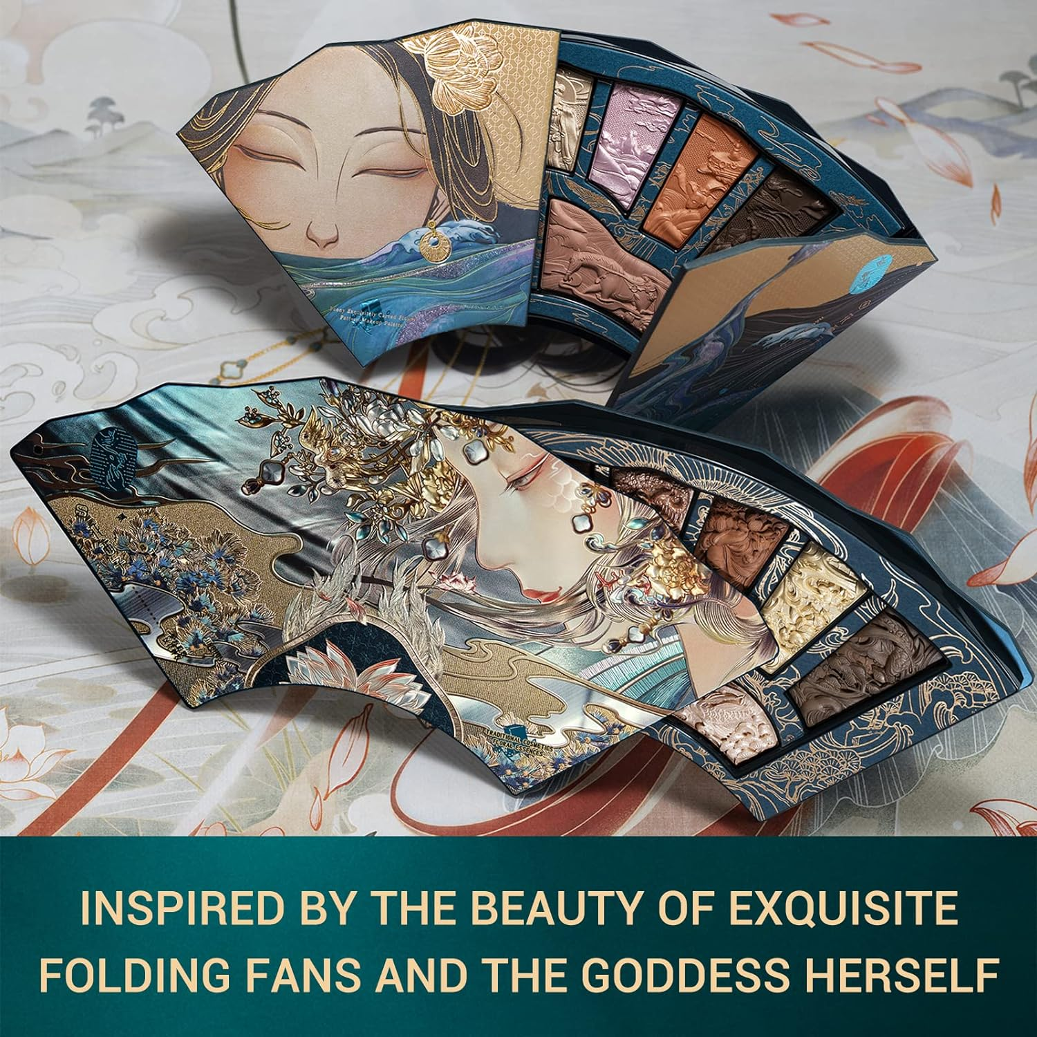 FLORASIS Floral Engraving Odey Makeup Palette (The First Sight), Multi-Functional, High-Impact Color, 3D Relief Carvings Crafted, 14.2G image number 3