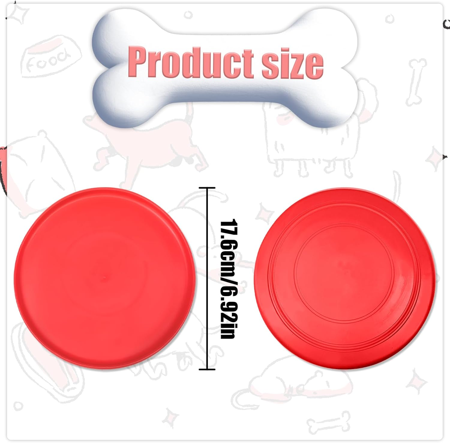 React Faster Training Interactive Toys, 2 PCS Dog Flying Discs for Small, Medium Puppies (17.8Cm/7In) image number 5