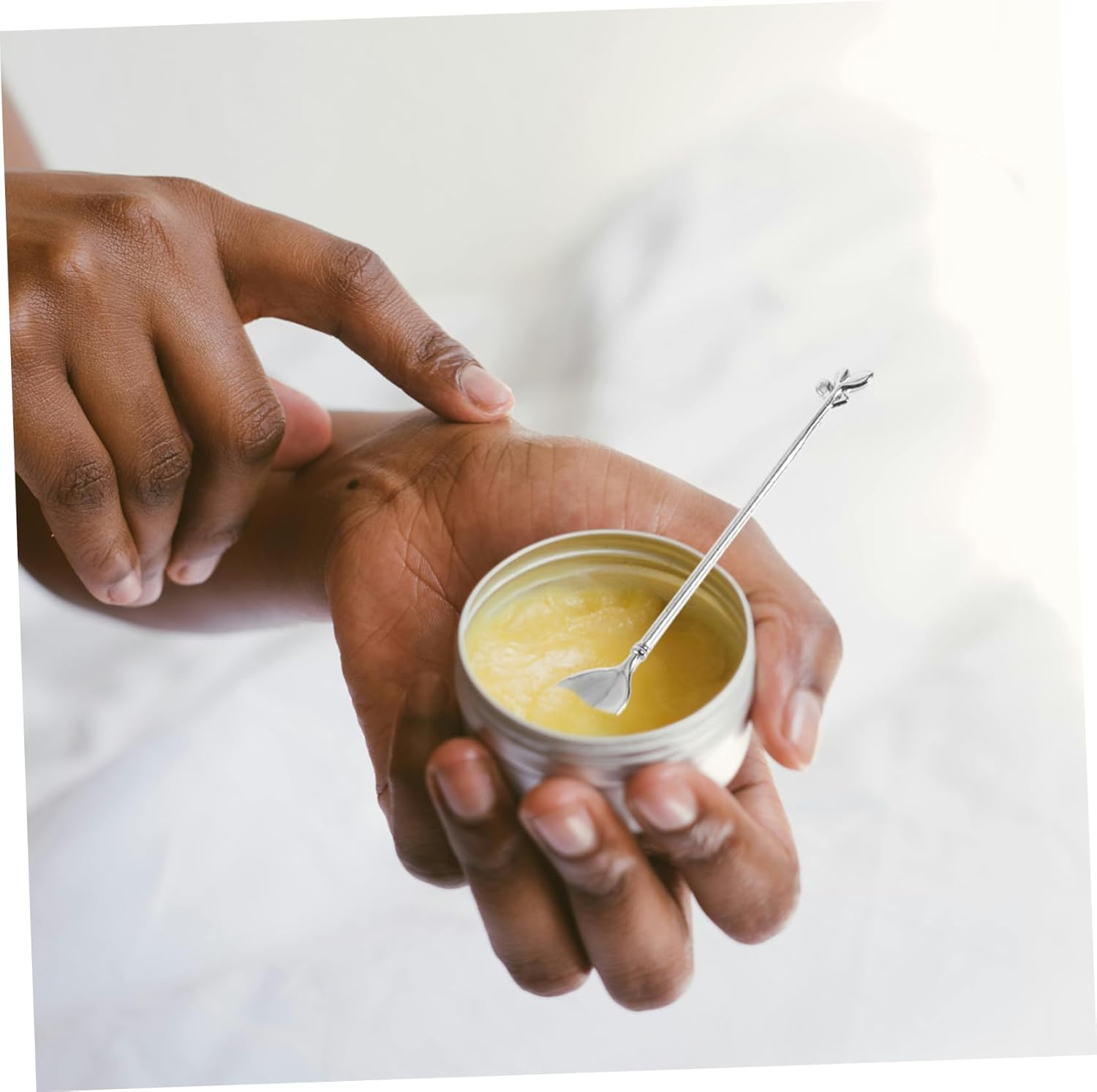 DEARMAMY Facial Cream Spoon Skincare Makeup Spatula Small Scoop for Cream Beauty Tool Portable image number 4