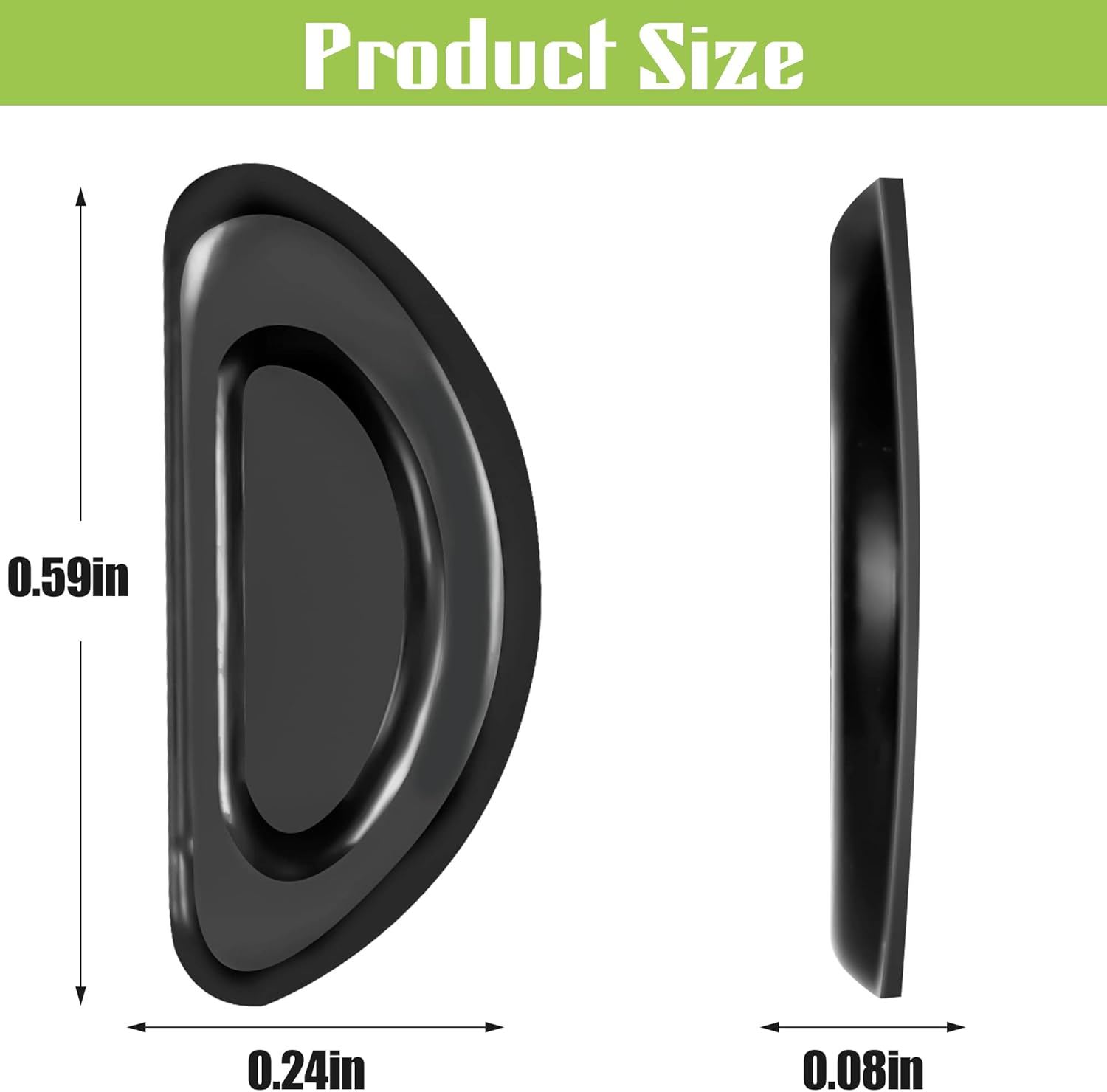 Eyeglass Nose Pads, anti Slip Nose Pads for Glasses with Super Sticky Backing, Soft Silicone Adhesive Glasses Nose Pad (10 Clear Pairs) image number 1