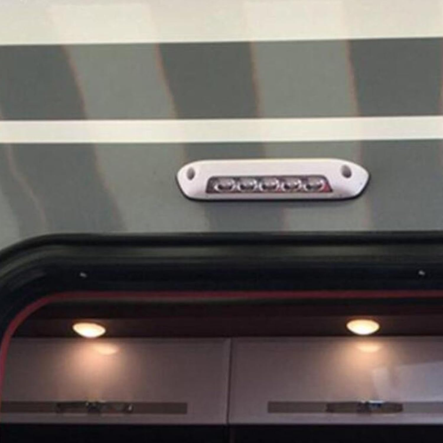 8In RV Awning Light Strip, 30 LED Beads IP67 Waterproof DC 12V 24V RV Exterior LED Porch Awning Lights, Slim Line Light Fixtures Kit for Lighting Porch Boat Cabinet image number 1