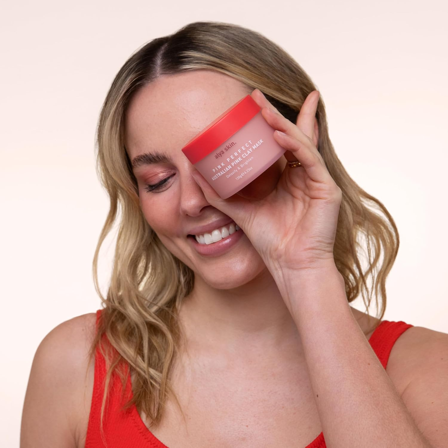 Alya Skin Australian Pink Clay Mask 120G | Detoxifies & Brightens, Fights Acne & Redness, Protects against Pollutants & Toxins, Enriched with Vitamin E & Aloe Vera, Natural & Vegan Skincare. Packaging May Vary image number 1