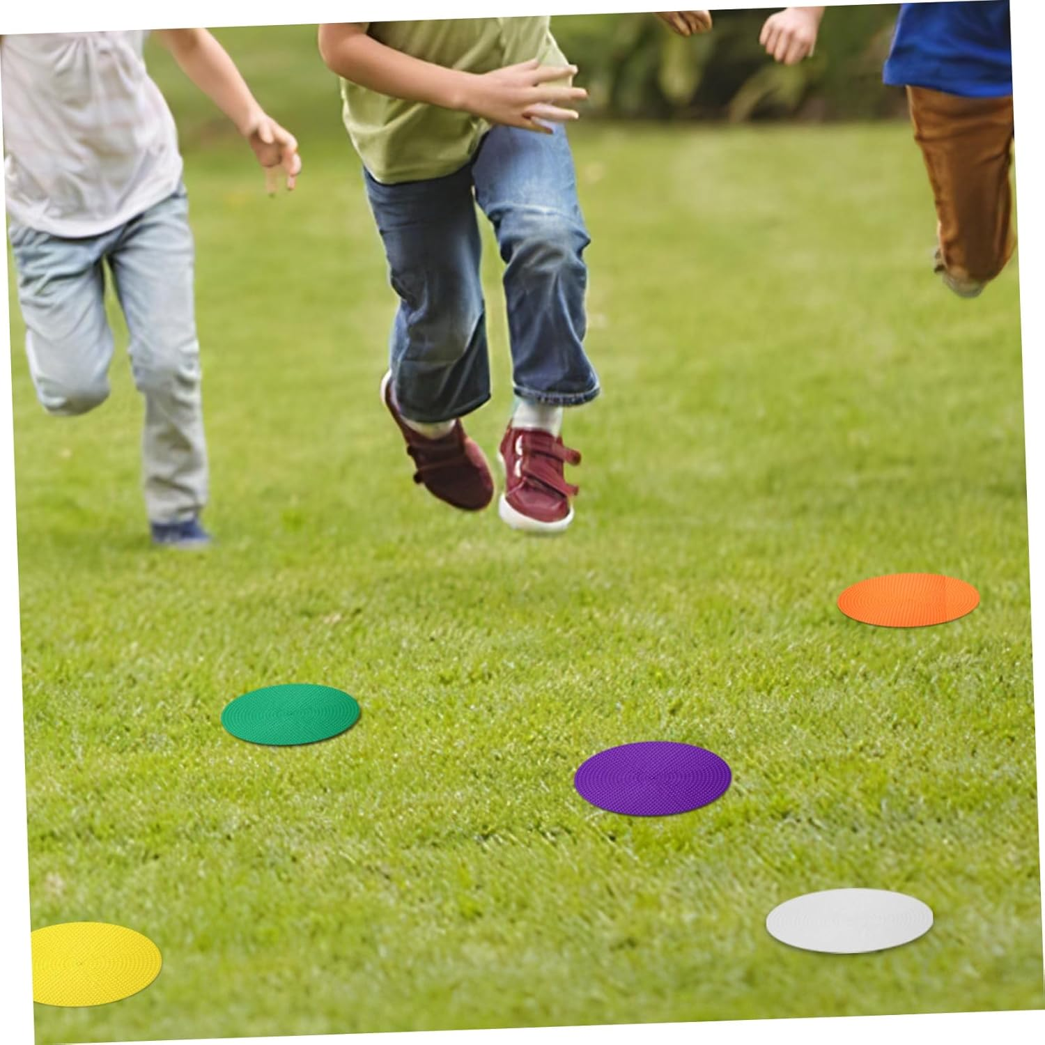 JOINPAYA Spot Markers 14 Pcs round Flat Non-Slip Discs for Boys and Girls Agility Training and Classroom Activities Soft Sturdy Material image number 6