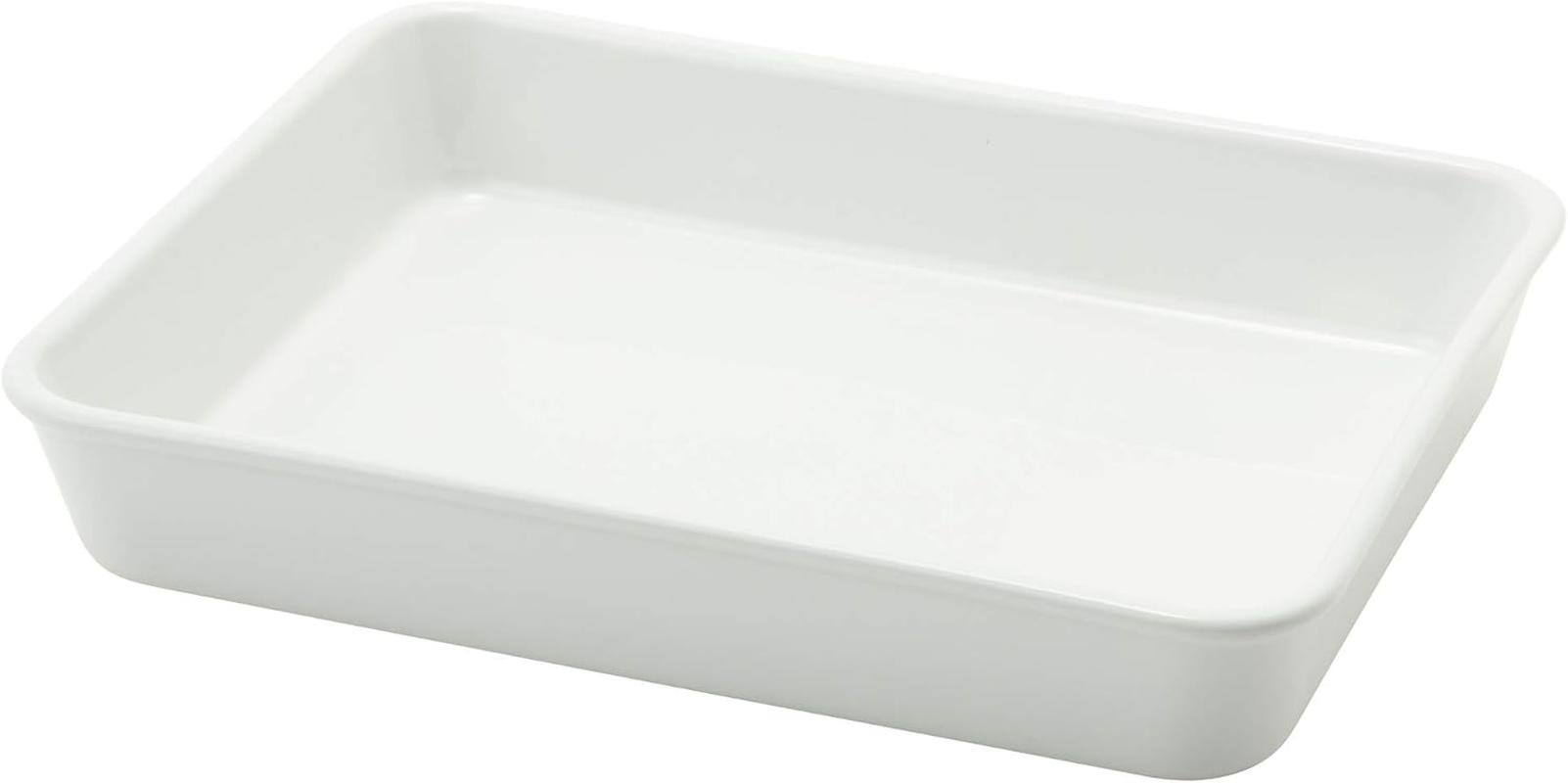 TAMAKI T-787168 Ceramic Bat, White, Diameter 11.6 X Depth 9.1 X Height 1.9 Inches (29.5 X 23 X 4.8 Cm), 66.7 Fl Oz (2,100 Ml), Microwave, Dishwasher, Oven Safe