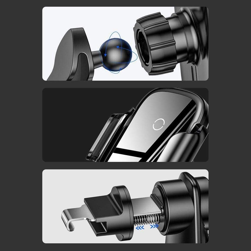 Baseus 15W Automatic Electric Car Holder/Qi Wireless Charger, Black image number 2