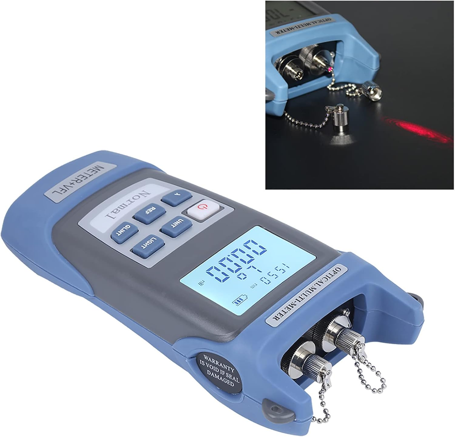 ASHATA Fiber Optical Power Meter, 15KM Visual Fault Locator, Fiber Optic Cable Tester, Universal Interface, Engineering Plastic Handle image number 6