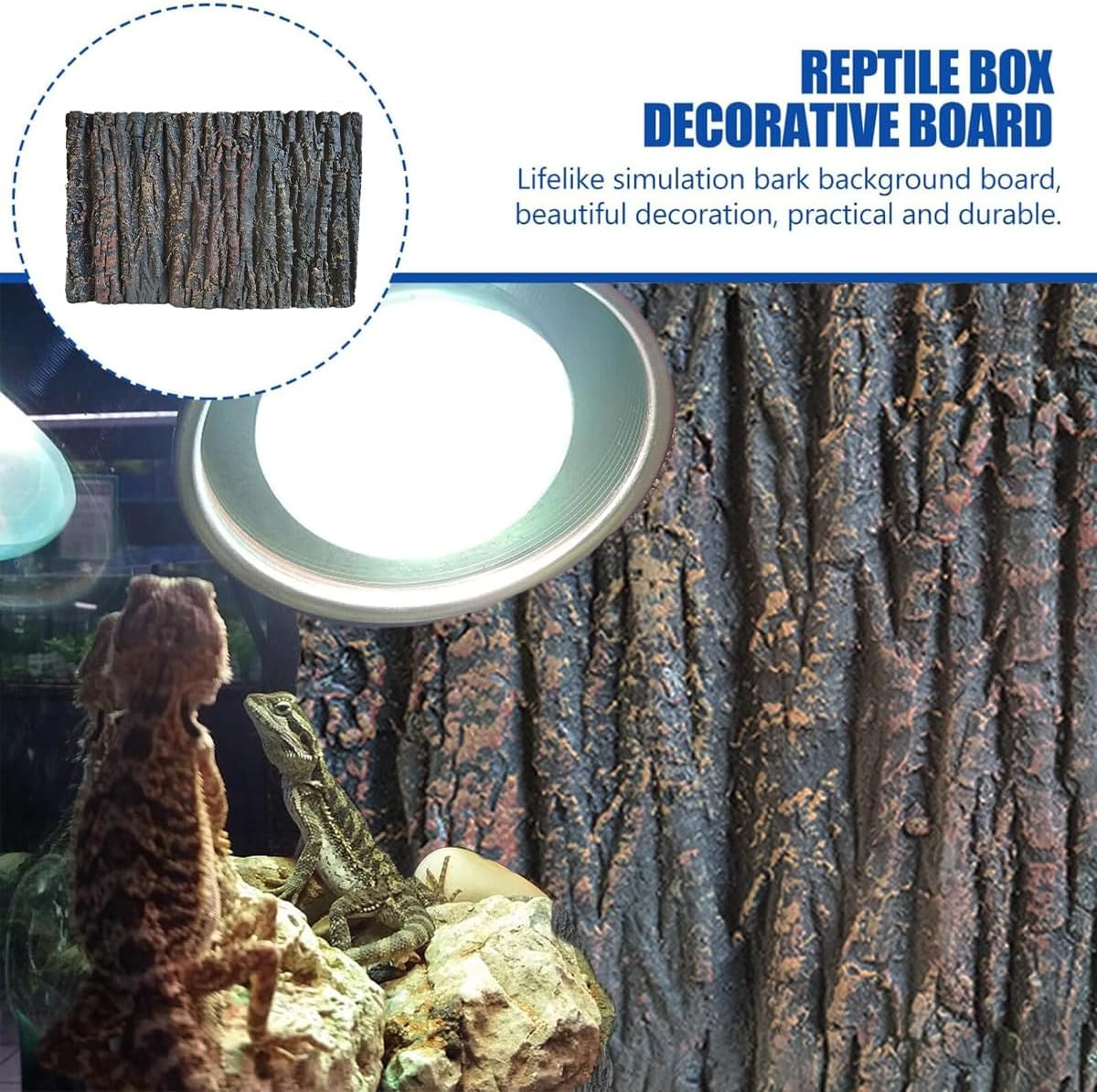 AIMALL 3D Aquarium Background Board - 17.7 X 11.02 Inches Realistic Rock Design, Decorative Fish Tank Landscape, Turtle Tank and Reptile Box Background - 2 image number 6