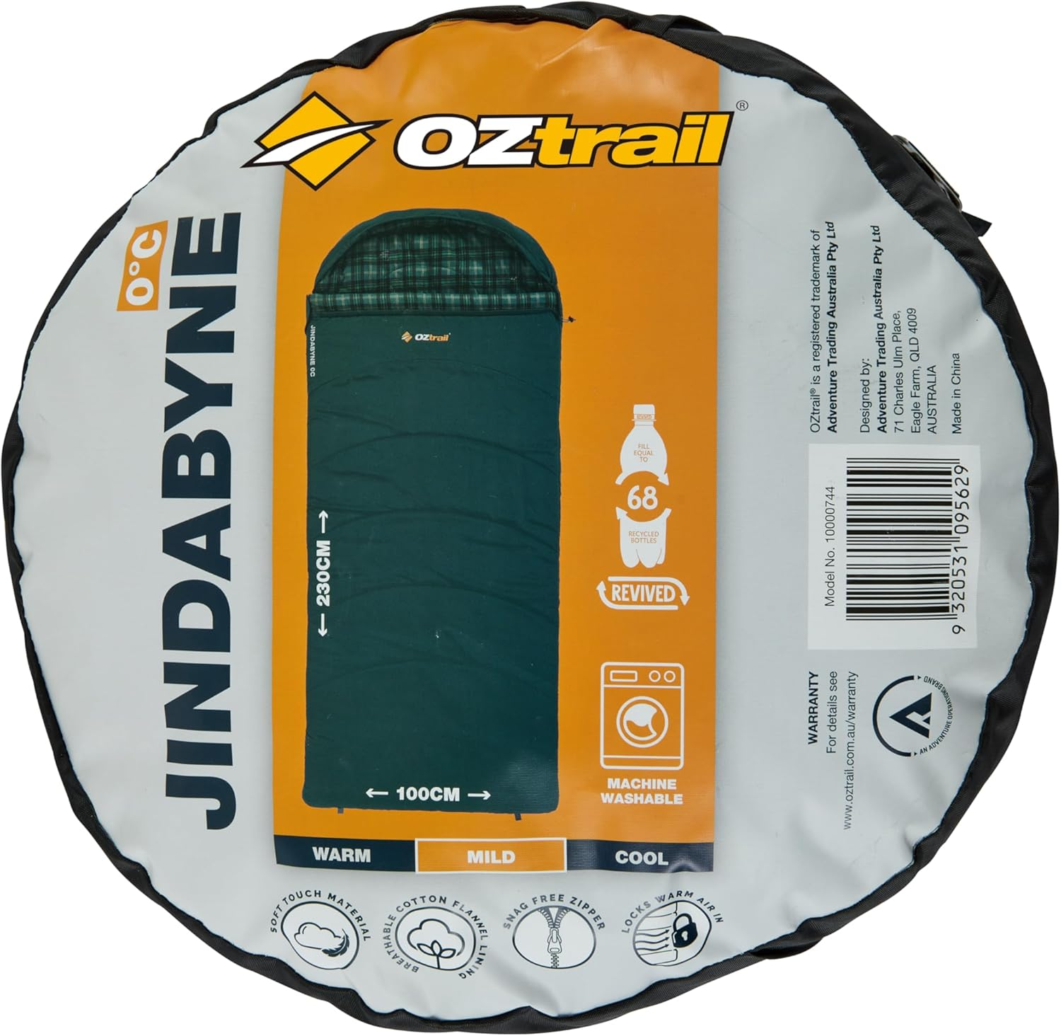 Oztrail 0 Degrees Celcius Jindabyne Sleeping Bag image number 2