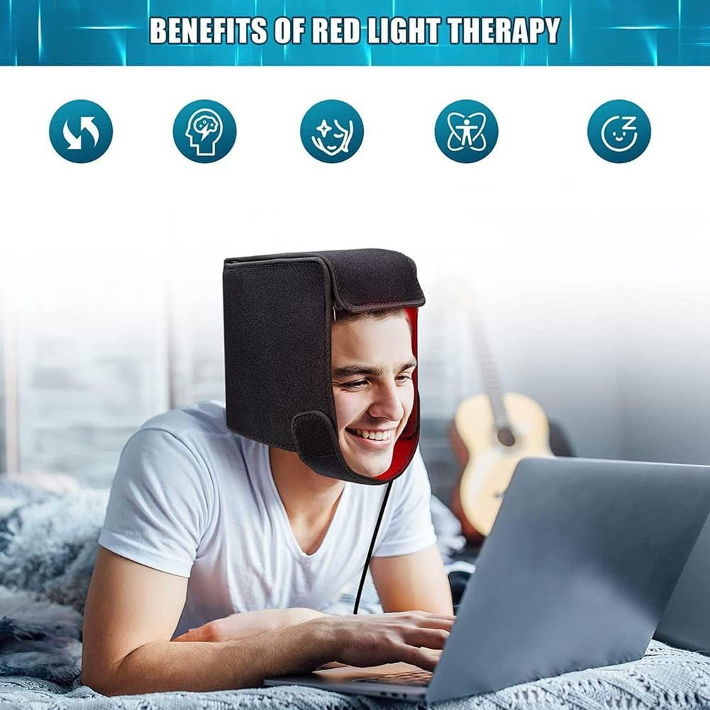 CHROX Red Light Therapy Hat, 215Pcs Leds 660Nm & 850Nm near Infrared LED Therapy Device for Hair Loss Promote Hair Fast Regrow Care Cap for Men and Women image number 6