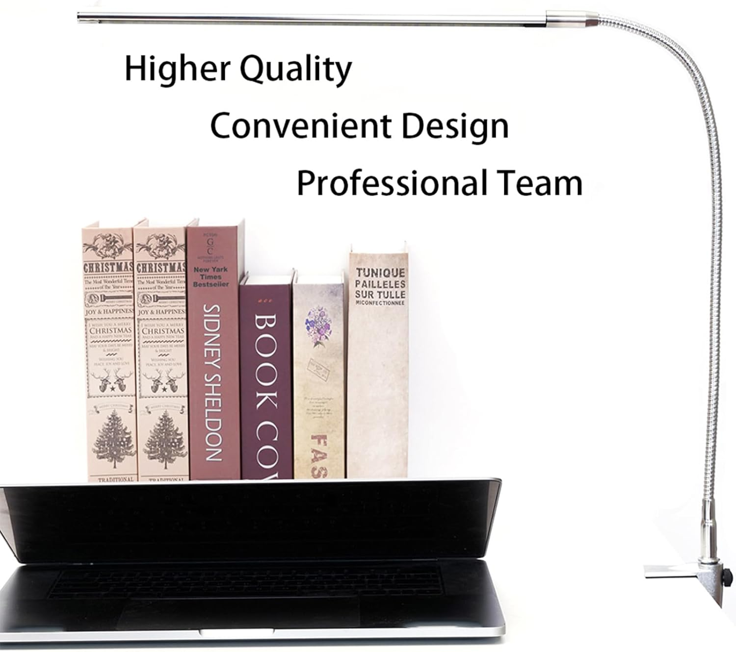 Nail Desk Lamp with Clamp, New Upgrade 8-10W Dimmable LED 360&deg; Flexible Gooseneck Nail Tech Table Desk Light for Manicure Reading Eyebrow Tattoo image number 5