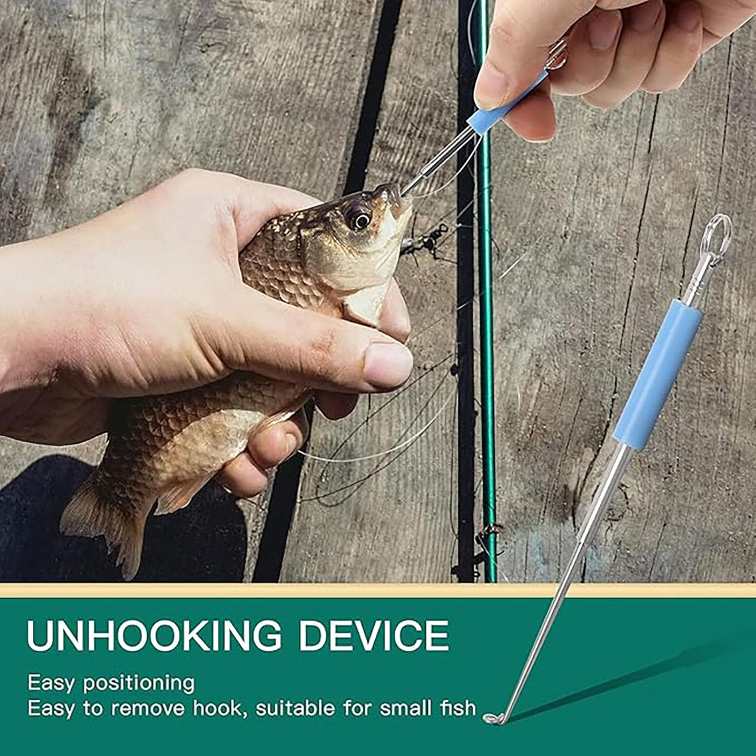 SYGELER Fishing Pliers, Stainless Steel Multifunctional Fish Pliers, Camouflage Fishing Tool with Hook Remover, Sheath and Lanyard, Gifts for Men image number 3