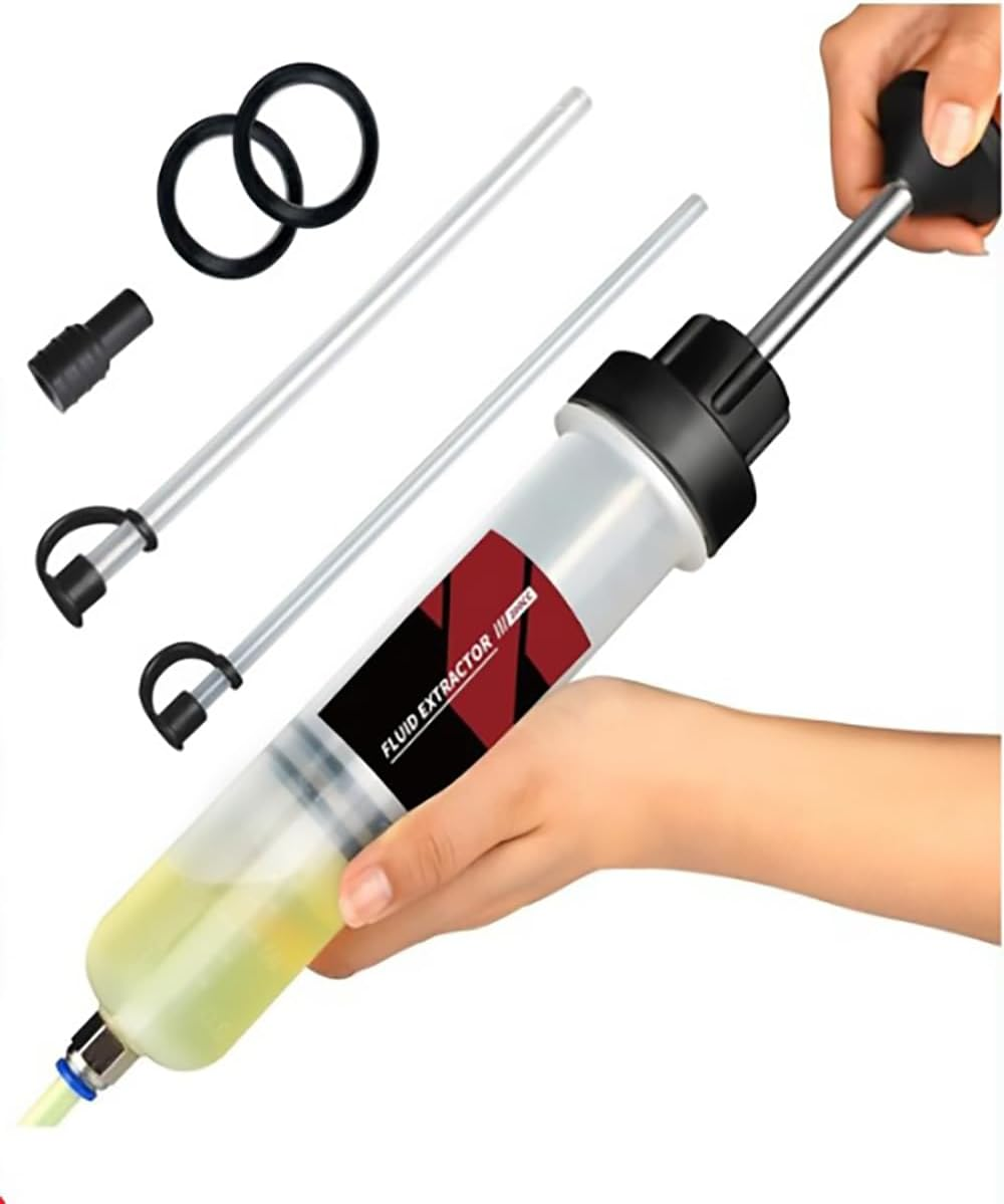 Automotive Fluid Extractor Pump, 1 Pack 200 CC Oil Change Syringe with Hose, Manual Fuel Suction & Filler, Fluid Oil Change Evacuator image number 3