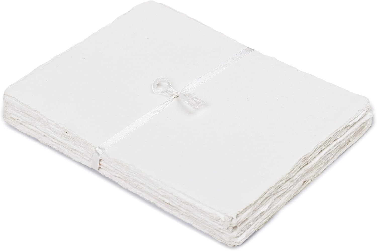 LEATHER VILLAGE Watercolor Paper Mixed Media 150 GSM Thick Deckle Edge Virgin Cotton (S, off White)