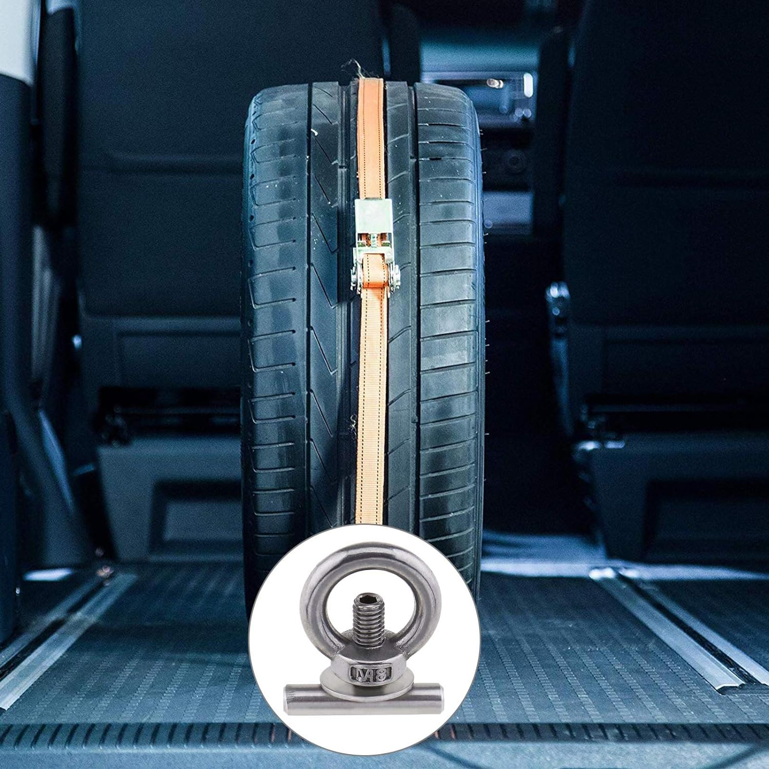 SING F LTD 4X Locking Rail Eyelet Nut Set, Load Securing Lashing Eye for Transporter Fasteners - Compatible with VW T5 T6 image number 6