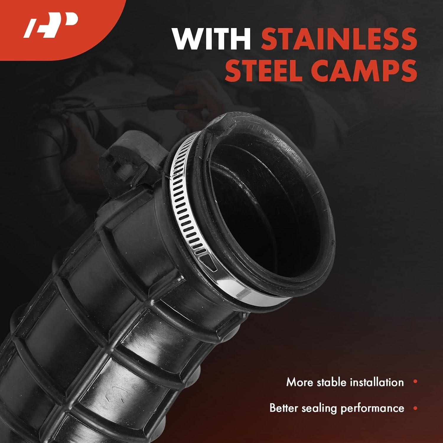 A-Premium Engine Air Intake Hose Tube [Fits DOHC, 4Cyl 2.5L] Compatible with Acura TSX 2004-2005, Air Cleaner to Engine, Replace# 17228RBB000, 06172RBB305 image number 2