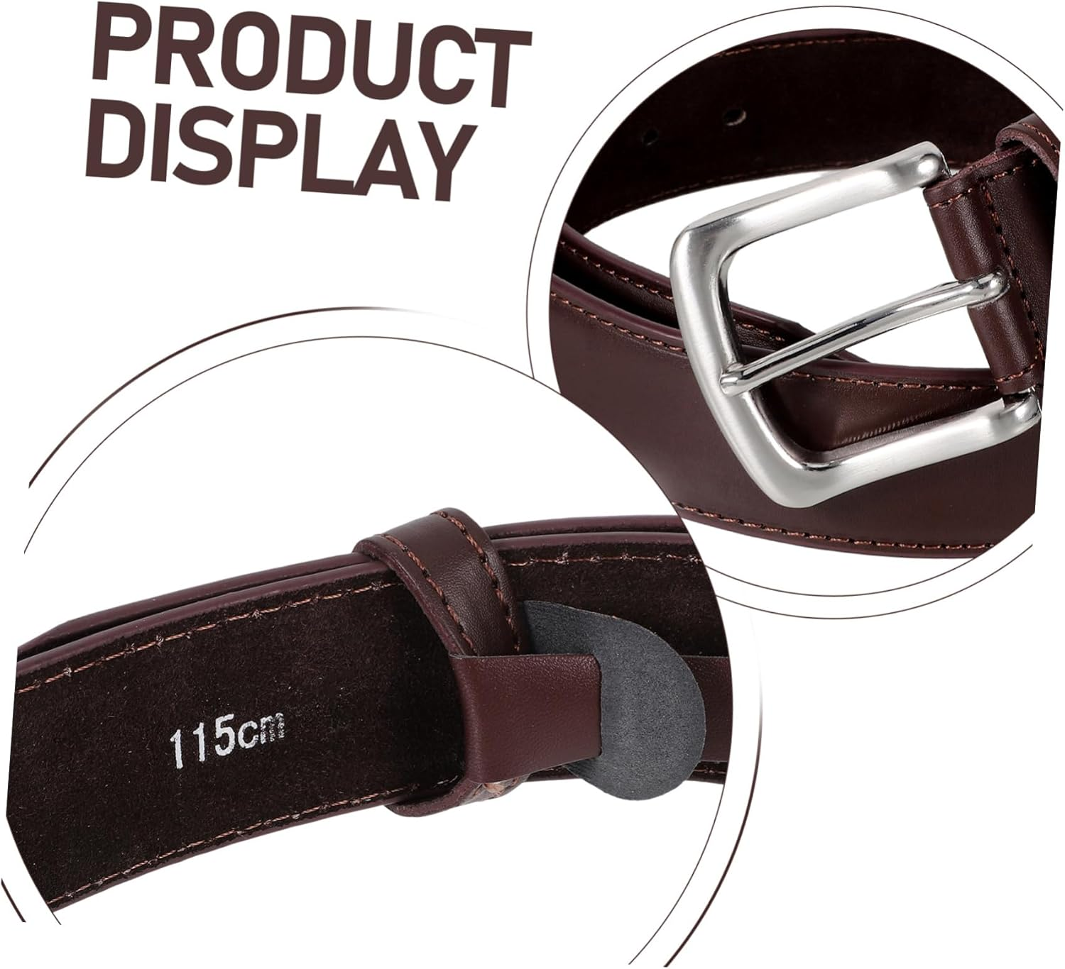 MOTHNUR Travel Security Belt Hidden Zipper Pocket Theft Wallet for Men Compartment for Valuables Brown Zipper Money Belt for Travel - Black image number 5