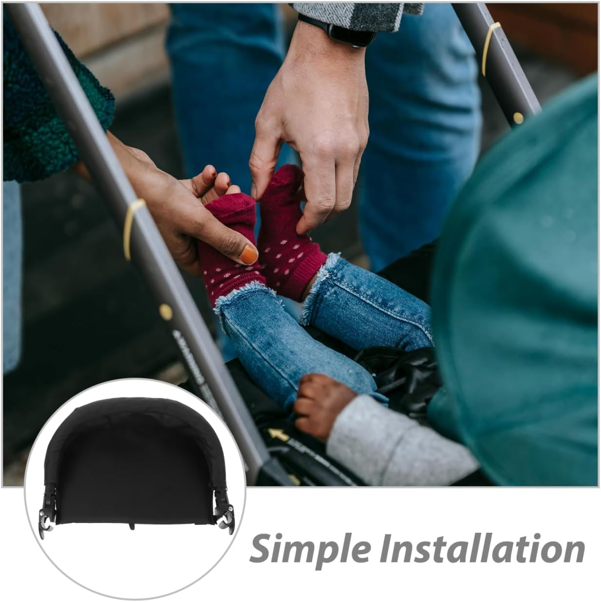 Ibasenice Universal Baby Stroller Footrest Seat Extension Leg Support Attachment